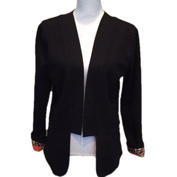 VOLT Design Blazer Black Dots Bright Lining NWT - Picture 1 of 9
